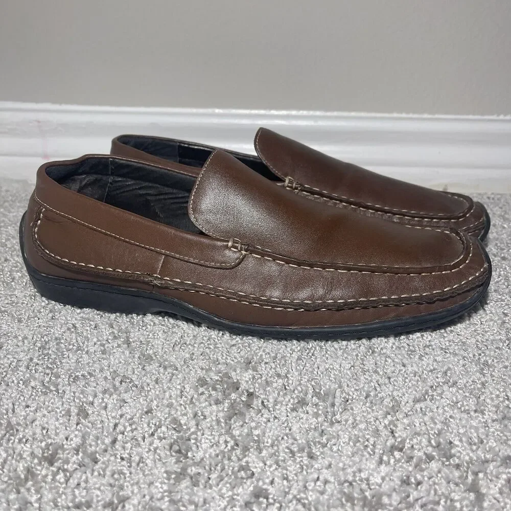 Aston Grey 60661 Brown Leather  Loafers Men’s Size 10